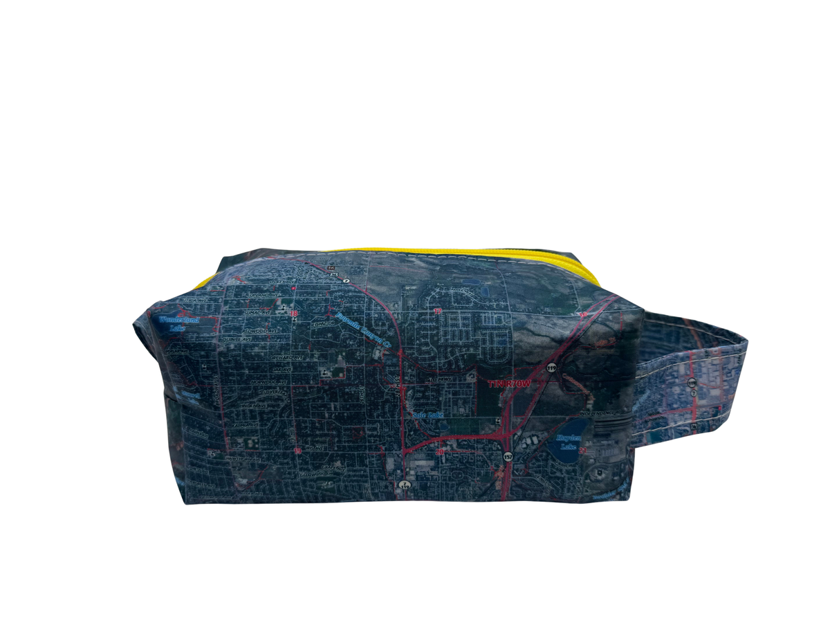 Topo Map Dopp Kit &amp; Toiletry Bag