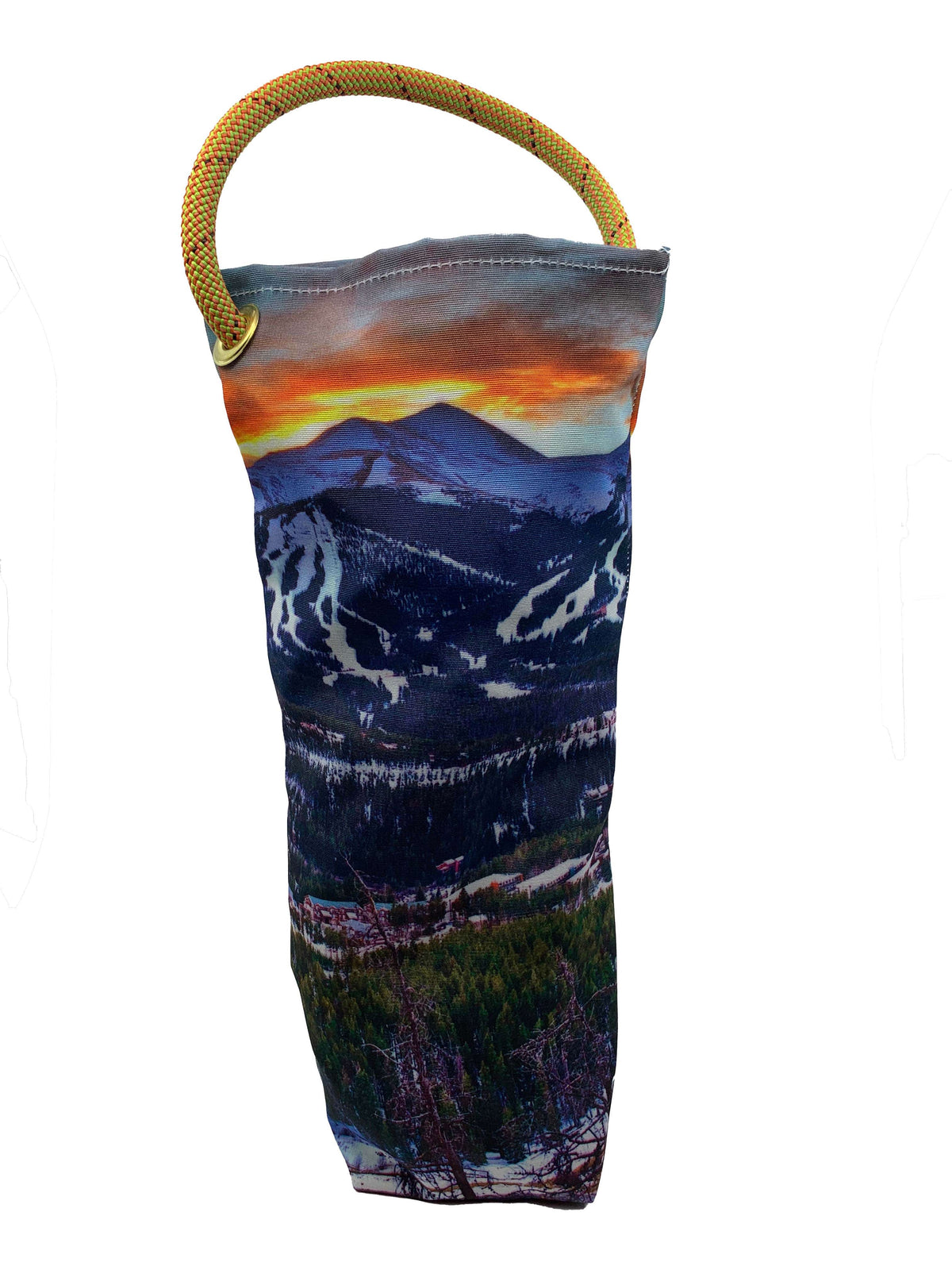 Circular Threads Upcycled Bags and Totes Breckenridge Colorado Winter Sunset Recycled Wine Tote