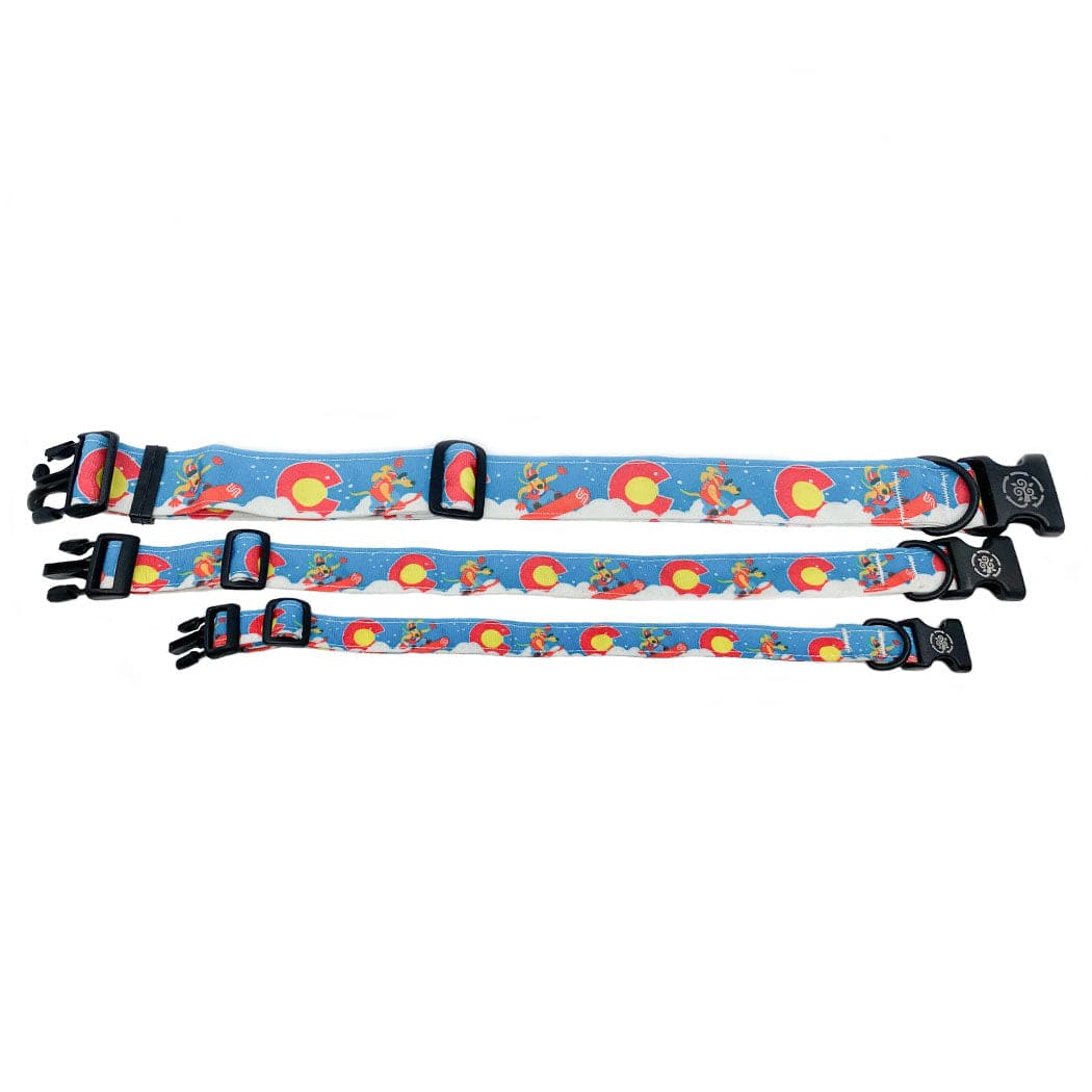 Colorado Snowboarding Dog Collar - Circular Threads