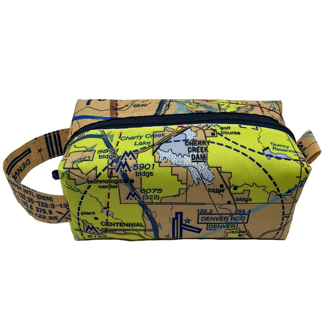 Circular Threads Upcycled Bags and Totes Pilot Dopp Kit &amp; Toiletry Bag - Choose your VFR Terminal Area Chart