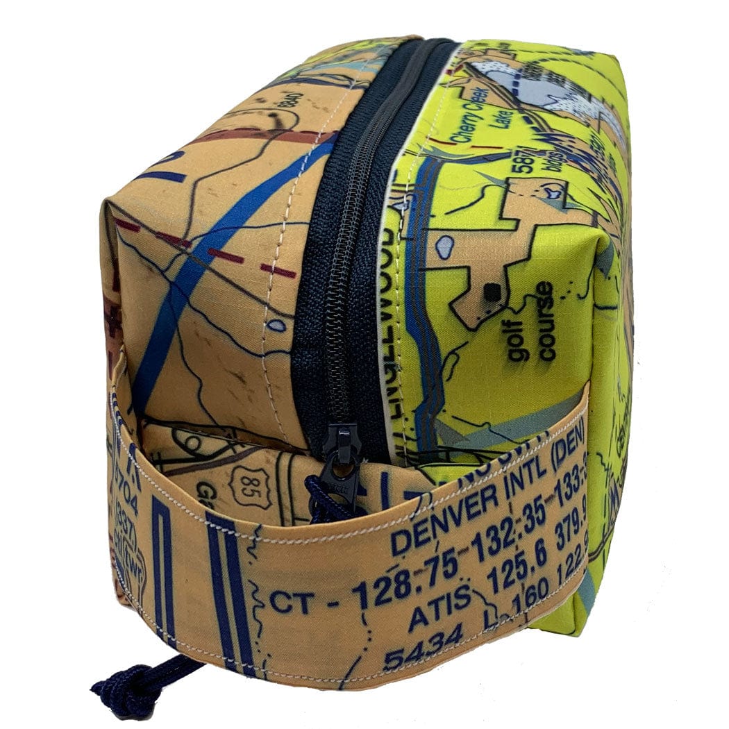 Circular Threads Upcycled Bags and Totes Pilot Dopp Kit &amp; Toiletry Bag - Choose your VFR Terminal Area Chart